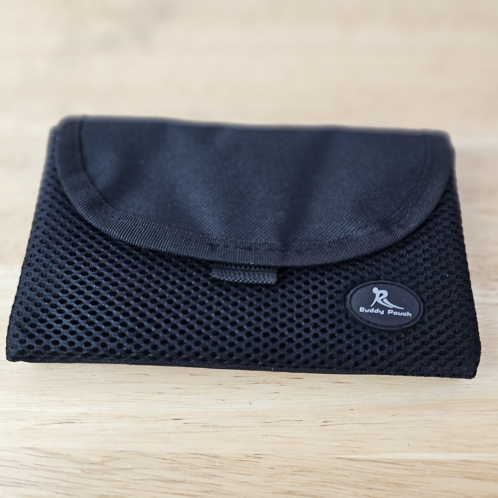Buddy Pouch Wallet For Running Walking - Magnetic To Waistband Black Workout